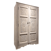 Indian Hand Carved Solid Wooden Cupboard Wardrobe D21